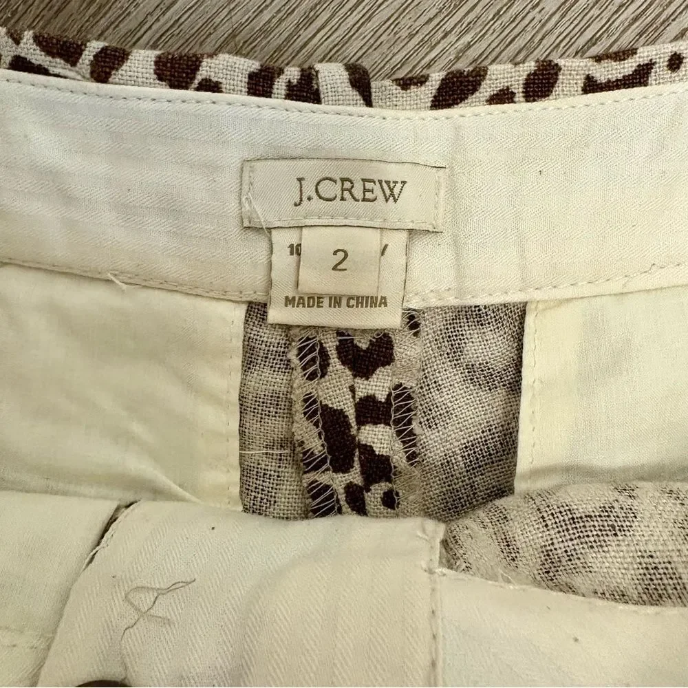J Crew Leopard Chino Short L1